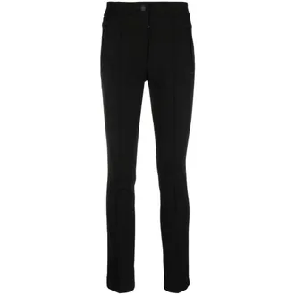 Moncler Slim-fit Trousers, female, Black, Size: M Twill Trousers