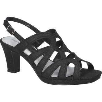 Easy Street Jetty Slingback Sandal in Black Glitter at Nordstrom Rack, Size 6