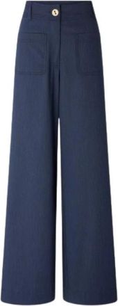 Sessun Manhatti Broek - Dames - Wijde Broeken - Blauw - 2XS - Katoen - Broeken