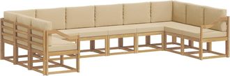 vidaXL Conjunto De Sof&aacute;s De Exterior 10 Uds. Y Beige Vidaxl