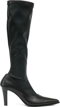 Maison Margiela Puntige Hoge Laarzen - Dames - Laarzen met Hak - Zwart - 37 EU - Leer - Schoenen