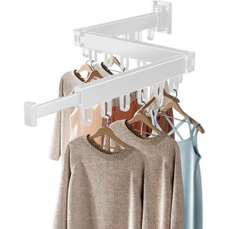 OEM Tendedero Triple De Pared - Perchero Plegable De Aleaci&oacute;n De Aluminio Para Balc&oacute;n/interior, Blanco - F&aacute;cil Instalaci&oacute;n -crezuo