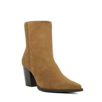 Dune London Womens Ladies Paxten - Leather Western Ankle Boots - Sand material_leather1 - Size UK 3