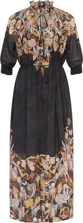 Riani Underwater Print Maxi Jurk - Dames - Maxi kleedjes - Veelkleurig - M - Katoen - Kleedjes