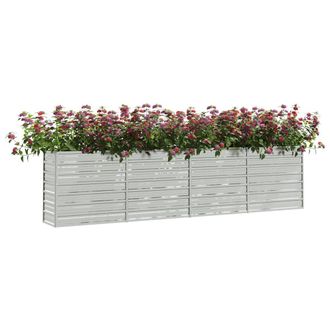 Berkfield Home Garden Raised Bed 320x40x77 cm Galvanized Steel Silver | Size: 320 x 40 x 77 cm