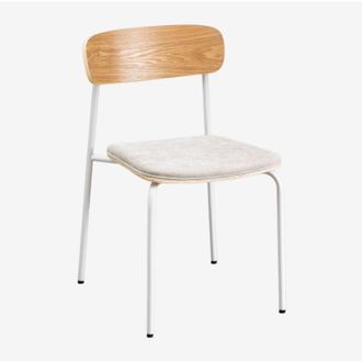 Sklum Sklum - Pack De 4 Sillas De Comedor Apilables En Hierro Y Madera Wilpier