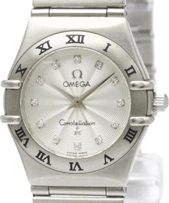 Omega Pre-owned Watches, female, Gray, Size: ONE SIZE Pre-owned Stainless Steel Watch