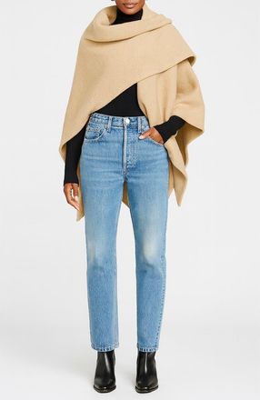 Diarrablu Convertible Cream Wrap Cape in Solid Cream at Nordstrom