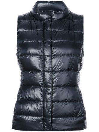 Herno zip quilted gilet - women - Polyimide - 38 - Blue