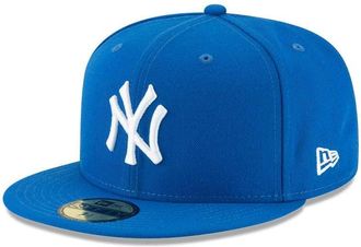 New Era 59Fifty Hat York Yankees MLB Basic Blue Fitted Cap 11591129 7, Blue, 7