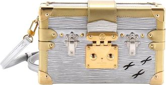 Louis Vuitton Silver Epi Leather Petite Malle (Authentic Pre-Loved)