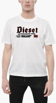 Diesel Cotton Crew Neck T-Shirt T-ADJUST-K14 with Print size 3xl
