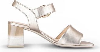 Gabor Womens Open Toe Sandal In Satin Metallic