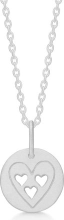 Frk. Lisberg Accessoires, Dames, Grijs, M, Symbolisch Hart Hanger Ketting