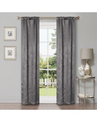 Superior 26X84 Modern Geometric Waves Blackout 2Pc Curtain Panel Set