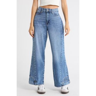 Good American Reworked Wide Leg Jeans in Indigo1083 at Nordstrom Rack, Size 2