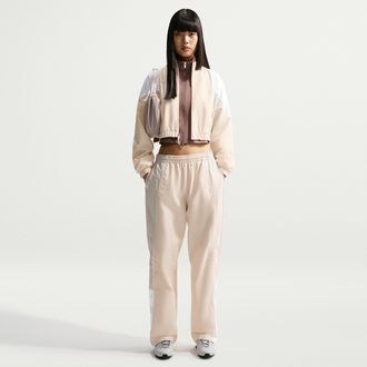 Nike Womens Nike Sportswear Oversized Mid-Rise Track Pants in White | IF0218-103