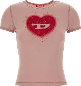 Diesel Pink Logo T-shirt