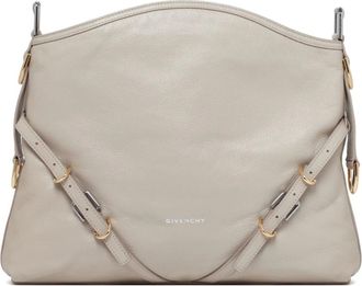 Givenchy Shoulder Bags, female, Beige, Size: ONE SIZE Voyou Shoulder Bag in Light Beige