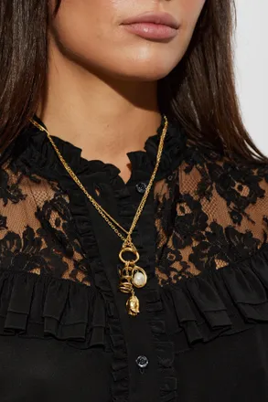 Chlo&eacute; Brass Necklace Tulip, Womens, Gold