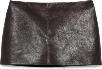 Khaite The Jett mini-rok - Bruin