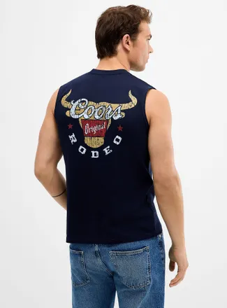 Le 31 Mens Coors Rodeo sleeveless T-shirt
