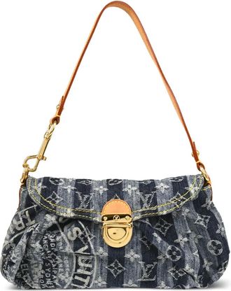 Louis Vuitton Borsa a mano Pleaty mini denim con monogramma 2006 - Blu