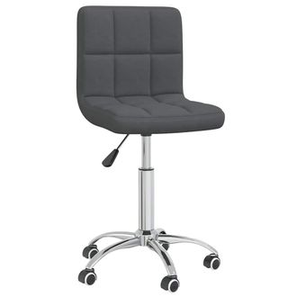 vidaXL Silla De Oficina Giratoria Tela Gris Oscuro Vidaxl