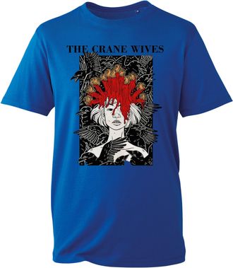 Generic The Crane Wives Surreal Red Flame Woman Art T-Shirt - Indie Psychedelic Graphic Dark Fantasy Illustration Style Tee Top for Unisex (Royal, XL)