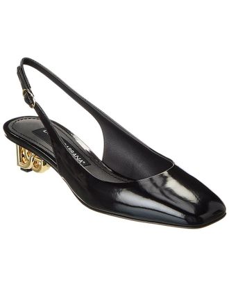 Dolce & Gabbana Dg Logo Patent Slingback Pump