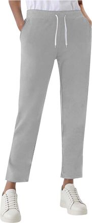 Generic Joggers for Women Tracksuit Bottoms Womens Straight Leg Sweatpants Plain Baggy Elastic Waist Trouser Lounge Pants Sports Trousers with Pockets Casual 