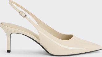 Charles & Keith Kaia Patent Slingback Pumps