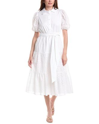 Anne Klein Puff Sleeve Shirtdress