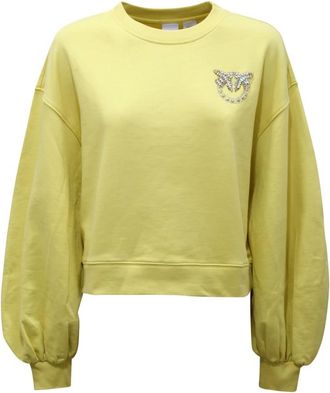 Pinko Ceresole Sweatshirt - Dames - Sweatshirts - Geel - S - Hoodies & sweatvesten