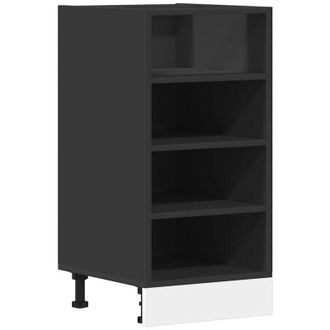 vidaXL Bottom Cabinet Riga Black 40x44.5x81.5 cm Engineered Wood vidaXL