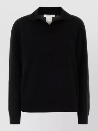 The Row cashmere oashi knit polo shirt
