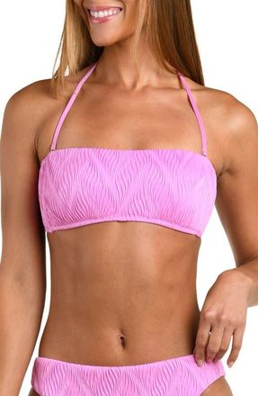 Sunshine 79 Ethereal Echo Jacquard Bandeau Bikini Top in Blush at Nordstrom, Size 14