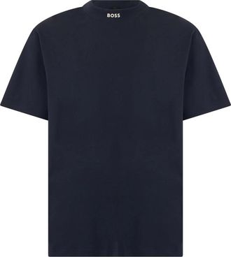 HUGO BOSS Regular fit T-shirt in elastic cotton - Heren - T-shirts - Blauw - S - Katoen - Tops