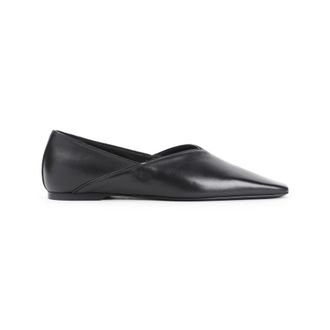 Toteme Schoenen, Dames, Zwart, 40 EU, Leer, Zwarte Nappa Leren Ballerina