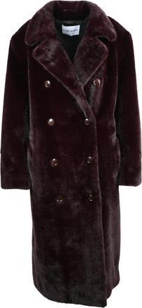 Stand Studio Lange Jas - Dames - Mantel - Rood - XL - Polyester - Jassen