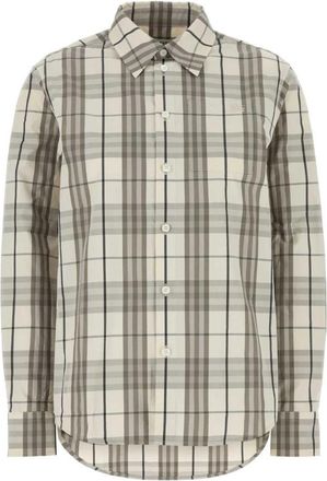 Burberry Geborduurde poplin blouse - Dames - Overhemden - Veelkleurig - XS - Overhemden