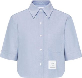 Thom Browne Cotton Cropped Shirt-Donna