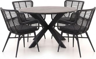 Intenso Furniture Intenso Asti/Fidenza &oslash;126cm dining tuinset 5-delig