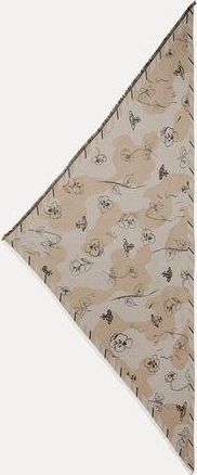 Vivienne Westwood Triangle Scarf Flower & Orbs Beige Unisex
