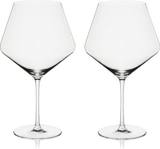 Viski Set Of 2 Reserve Liminal Ultralight Burgundy Glasses