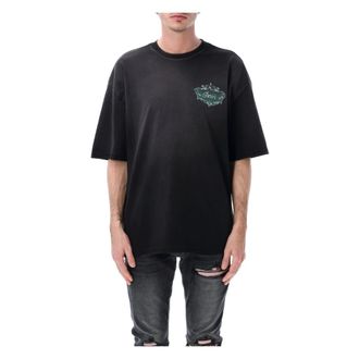 Amiri T-Shirts, male, Black, Size: XL Chateau Crest Maiolica Tee