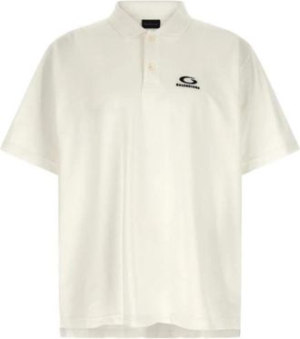 Balenciaga Laurel Classic Regular Polo - Heren - Polos - Wit - M - Katoen - Tops