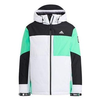 adidas Snw Down Jkt Contrasting Colors Sports Down Jacket White H13871