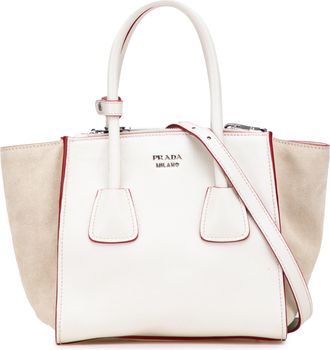 Prada Pre-owned Womens Mini Promenade Satchel Bag - White Leather - One Size
