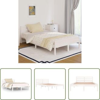 vidaXL vidaXL Giroletto in Legno Massello di Pino 120x200 cm Bianco